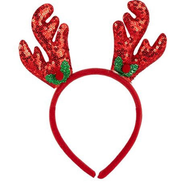 Обідок новорічний "Оленячі ріжки" 2511(Red) 16,5х14,5 см