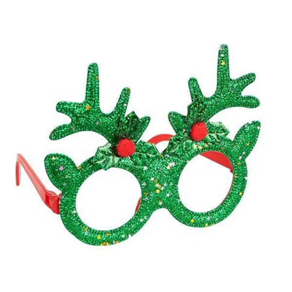 Окуляри новорічні "Ріжкит оленя" 2518-SP(Green) розмір 13 см