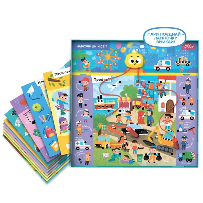 Електронна логічна гра "Вікторина навколишній світ" Kiddi Smart 157-A-0022-UA, зі світлом і звуком