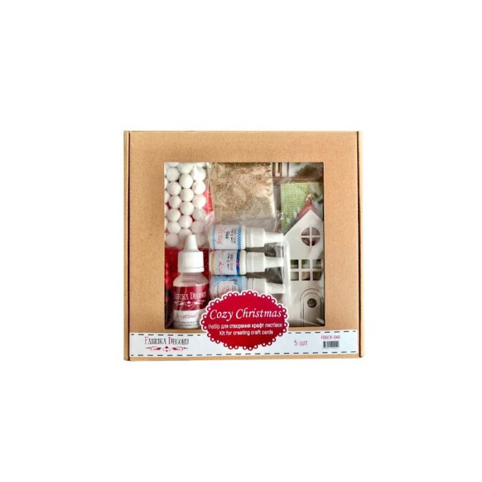 Набір для створення Різдвяних листівок "Cozy Christmas" FDGCK-040, 10х15 см, 5 шт