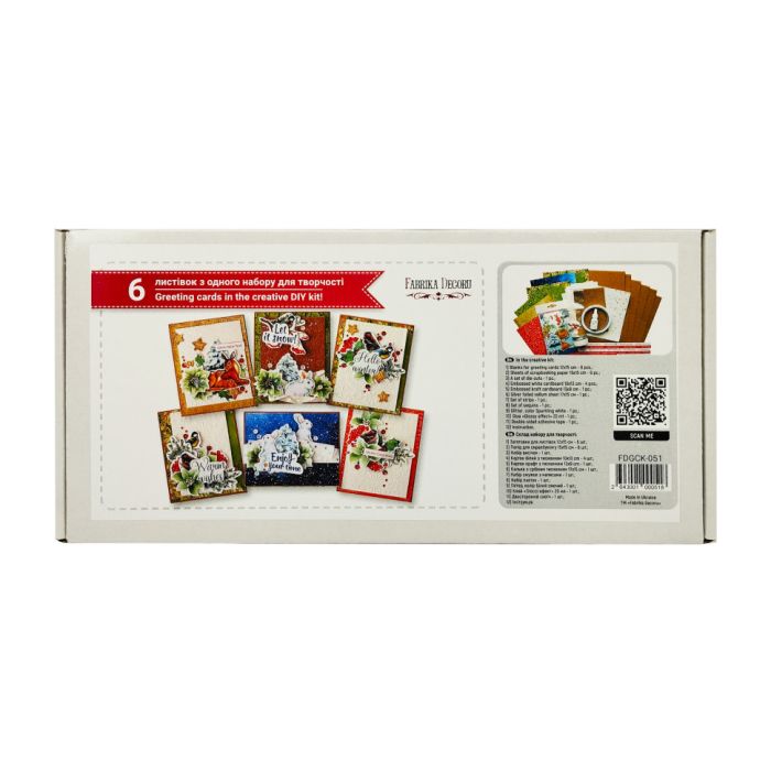 Набір для створення вітальних листівок "Hello Winter" FDGCK-051, 12х15 см, 6 шт