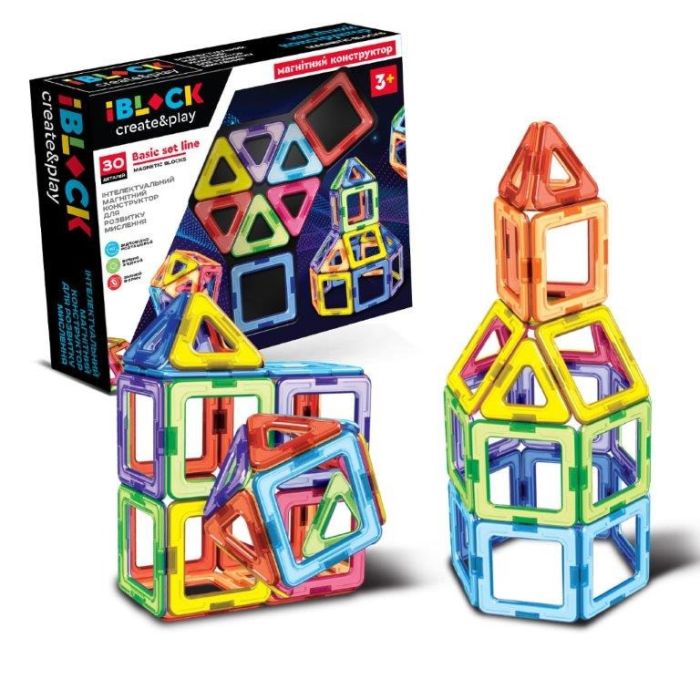 Дитячий магнітний конструктор PL-923-526, 30 деталей