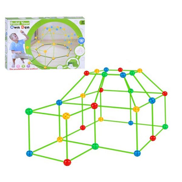 Дитячий конструктор "Build your own den" 2020-46 каркас, кульки, палички