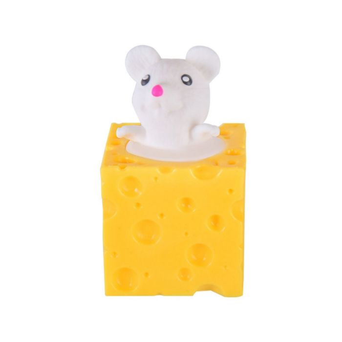 Дитяча іграшка сквіш Pop Up "Мишка у сирі" SQ-23(White) білий