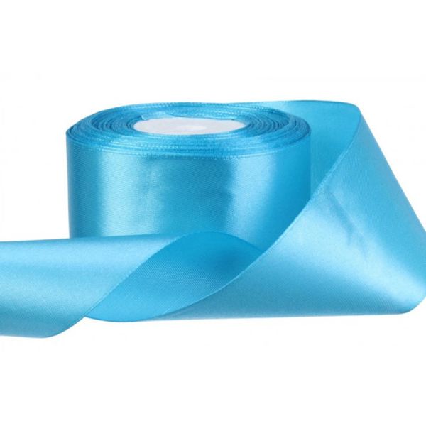 Атласна стрічка для рукоділля АБ-114, 0.6 см x 23 м, Блакитний