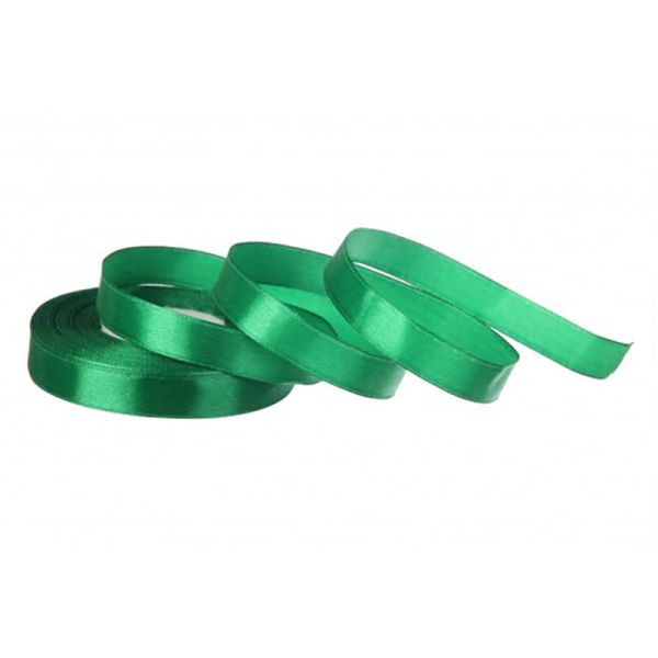 Атласна стрічка для рукоділля АБ-119, 0.6 см x 23 м, Смарагдовий                       