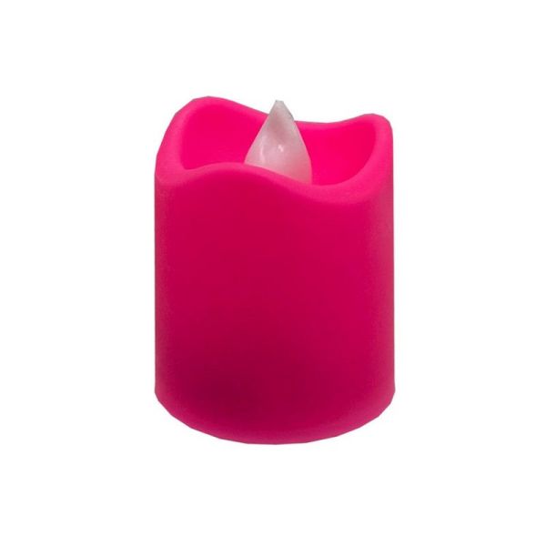 Декоративна свічка LED з полум'ям 12-67C(Pink) 4 см, рожевий