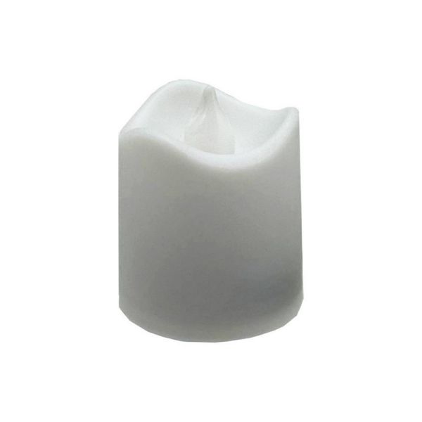 Декоративна свічка LED з полум'ям 12-67C(White) 4 см, білий