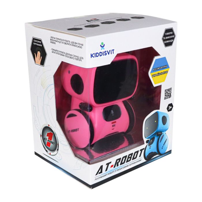 Дитяча іграшка "Інтерактивний робот" AT001-04-UKR рожевий, з голосовим керуванням