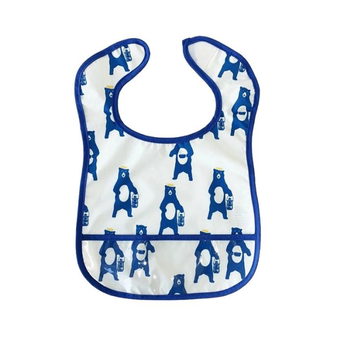 Дитячий слинявчик клейончатий MGZ-0601(Blue) на липучці 