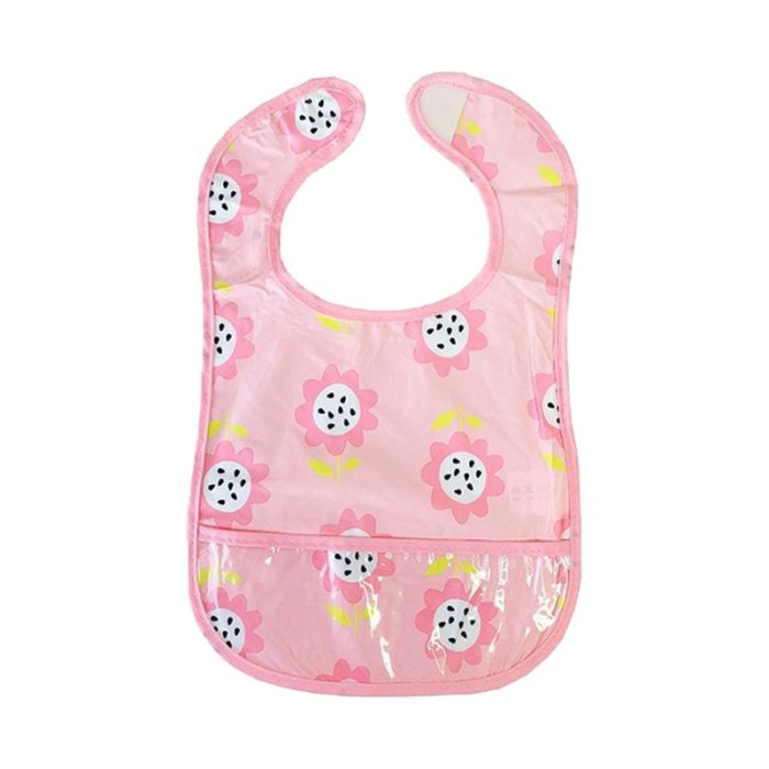 Дитячий слинявчик клейончатий MGZ-0601(Pink) на липучці