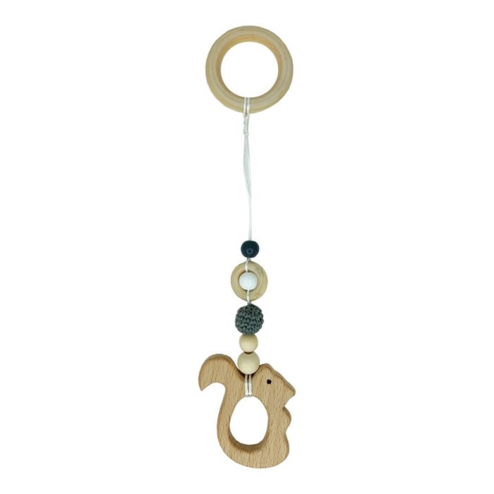 Дитячий дерев'яний гризунок "Білочка" MGZ-0410-4 з підвіскою