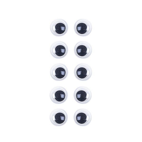 Пластикові очі для іграшок PE-008, 8 мм, 10 штук в упаковці