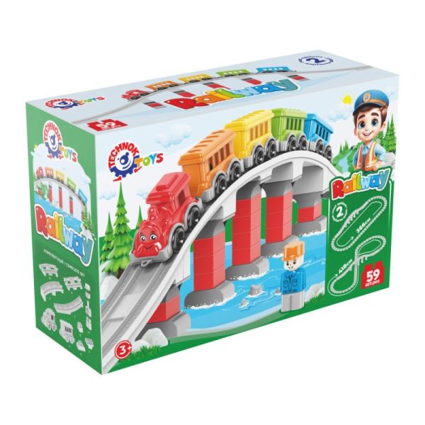 Дитячий набір конструктора "Залізниця" 1300TXK 59 деталей