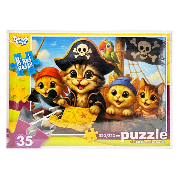 Дитячі м'які пазли "Пухнасті пірати" S35-11-06, 35 елементів