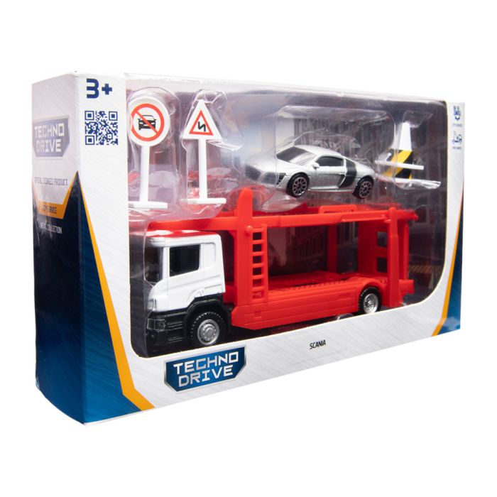 Ігровий набір автомоделей "Автоперевізник Sсania" 250430U масштаб 1:64