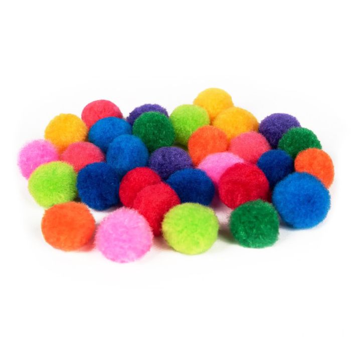 Набір помпонів для творчості PP-100p 50 шт в упаковці, мікс кольорів