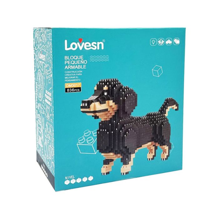 Піксельний конструктор "Такса" DM3017 пластиковий, 836 деталей