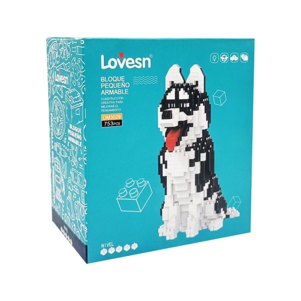 Піксельний конструктор "Хаскі" DM3029 пластиковий, 753 деталі