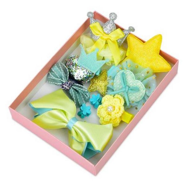 Набір аксесуарів для волосся YG0058(Yellow) 10 шпильок в комплекті