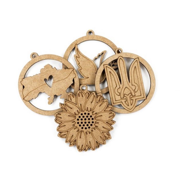 Дитячий набір заготовок "З Україною в серці" UKR-LOVE 7,5х8 см