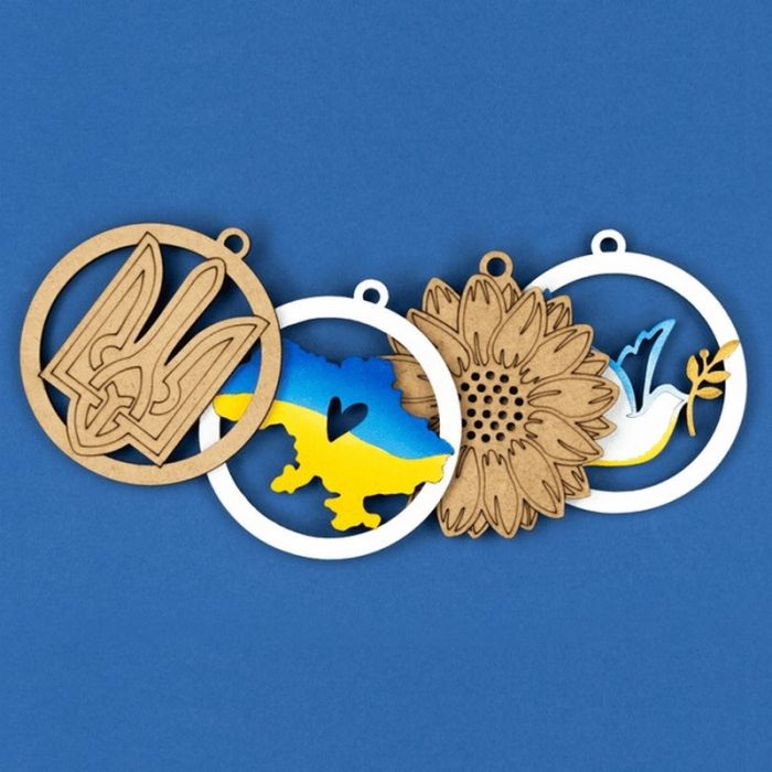 Дитячий набір заготовок "З Україною в серці" UKR-LOVE 7,5х8 см