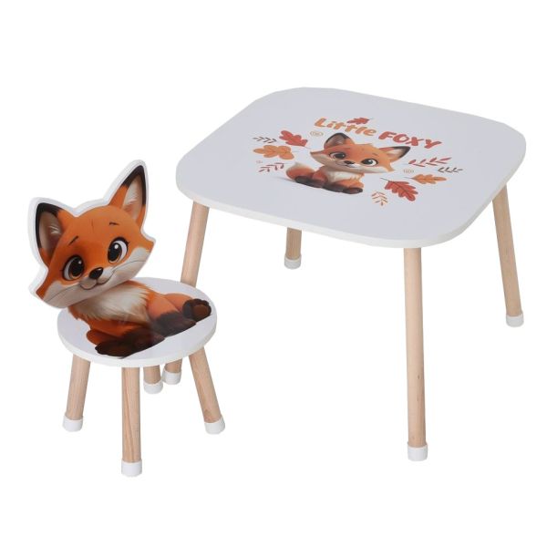 Дерев'яний дитячий столик M 502-4 зі стільчиком