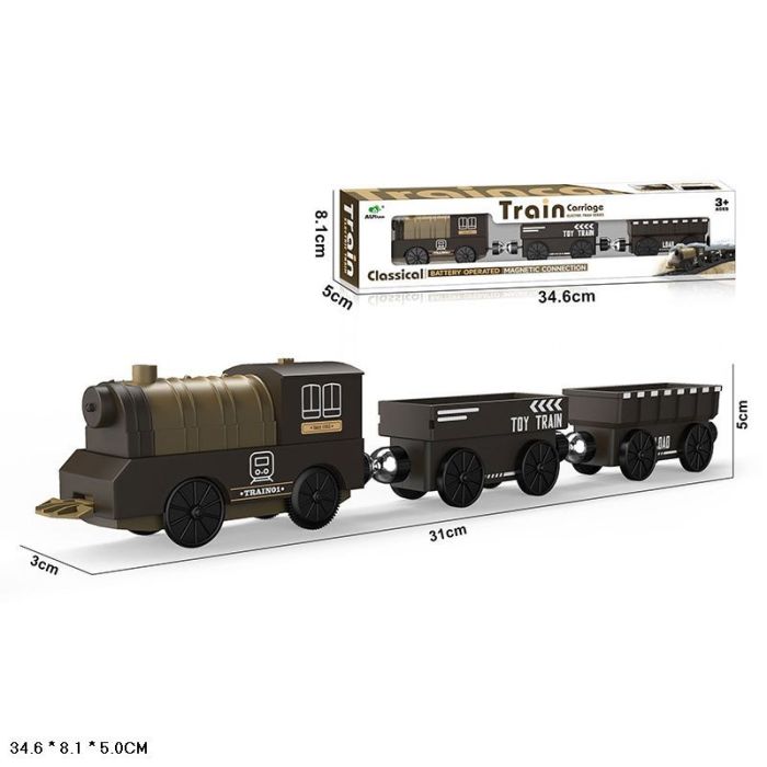 Дитячий ігровий потяг AUtree AU8880, 2 магнітні вагони, на батарейках