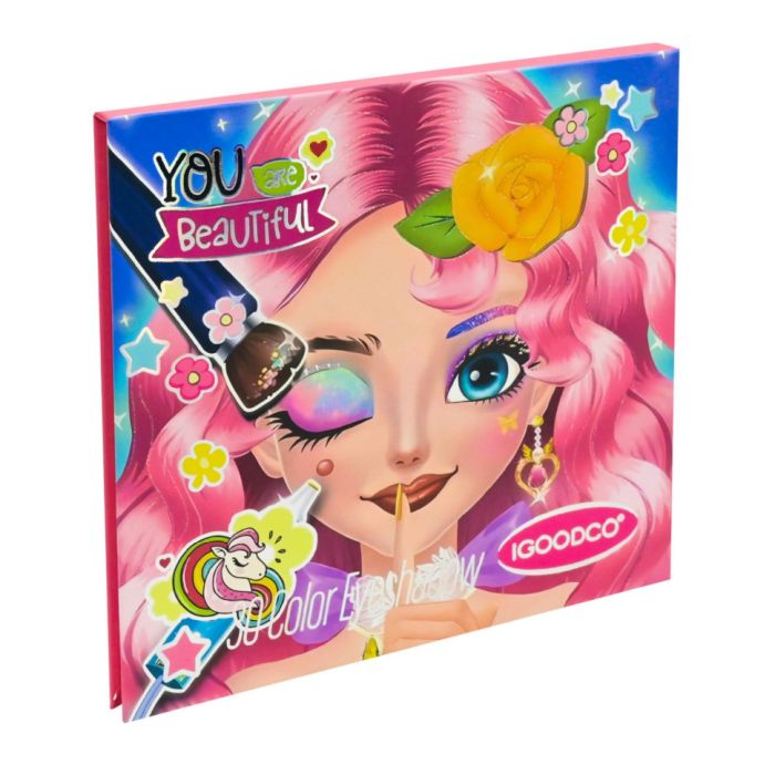 Дитяча палетка тіней для повік IG3125, 30 кольорів, з пензликом