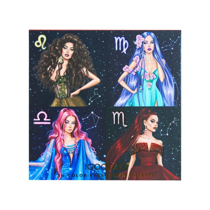 Дитяча палетка тіней для повік IG2946, 36 кольорів, з аплікатором