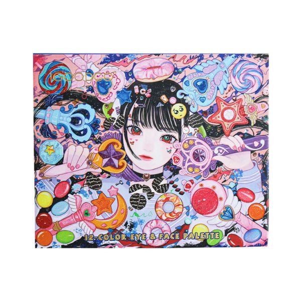 Дитяча палетка тіней для повік IG2943, 12 кольорів, з аплікатором