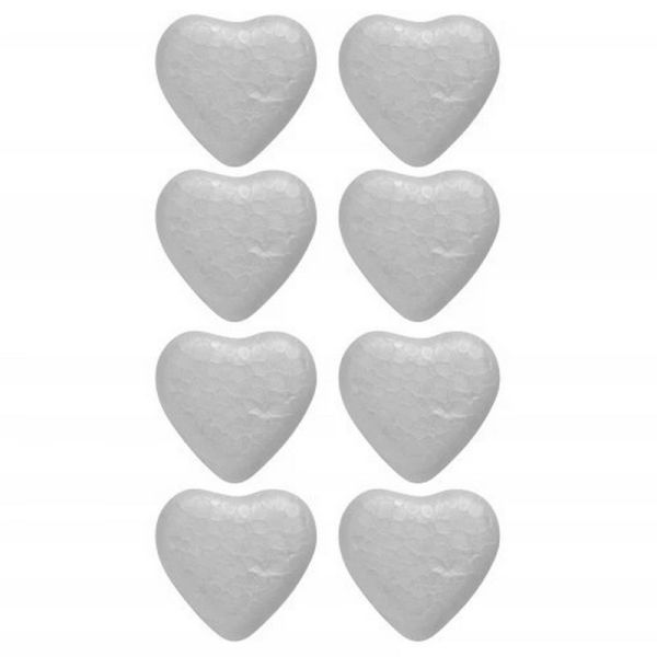 Набір пінопластових заготовок "Серця" 743121 в наборі 8 шт 3,5 см