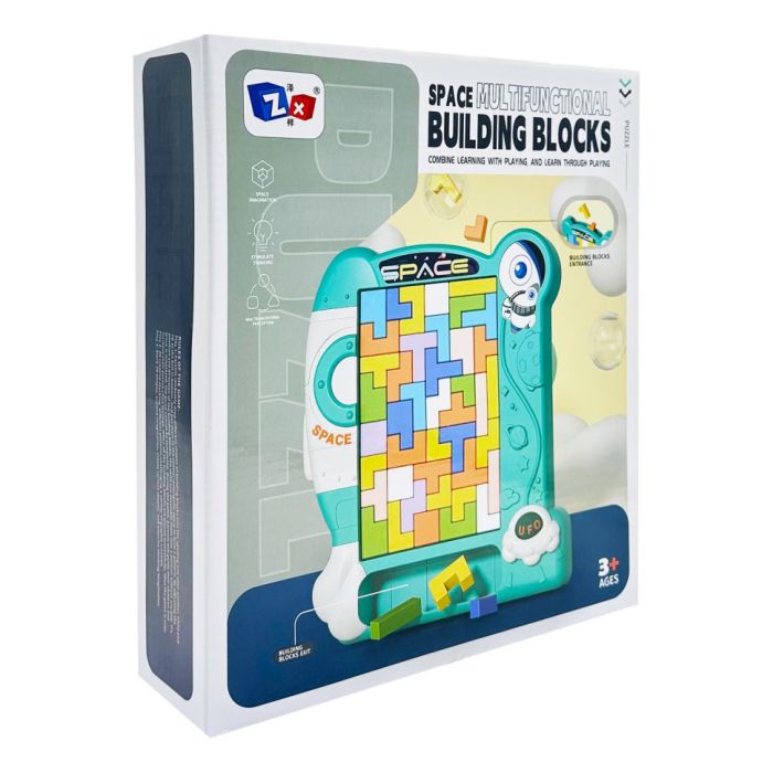 Дитяча розвиваюча іграшка 3 в 1 "Пазли, тетріс, танграм" 8792(Pink)