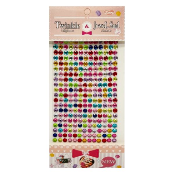 Наклейки декоративні "Стрази" F39 на планшеті 260 шт