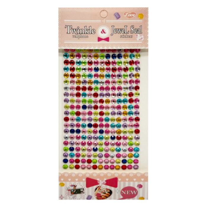 Наклейки декоративні "Стрази" F39 на планшеті 260 шт