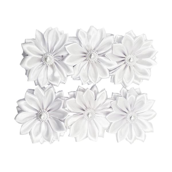 Набір резинок для волосся "Гербера" 0108-387, 6 штук, білий