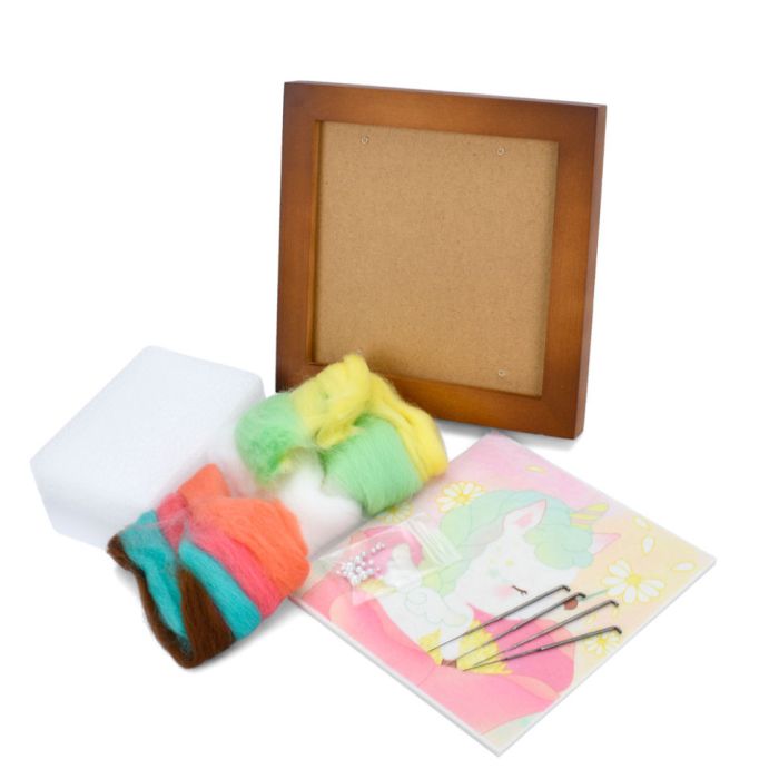 Набір для творчості "Казковий єдиноріг" YG0251N валяння картини, 18х18 см