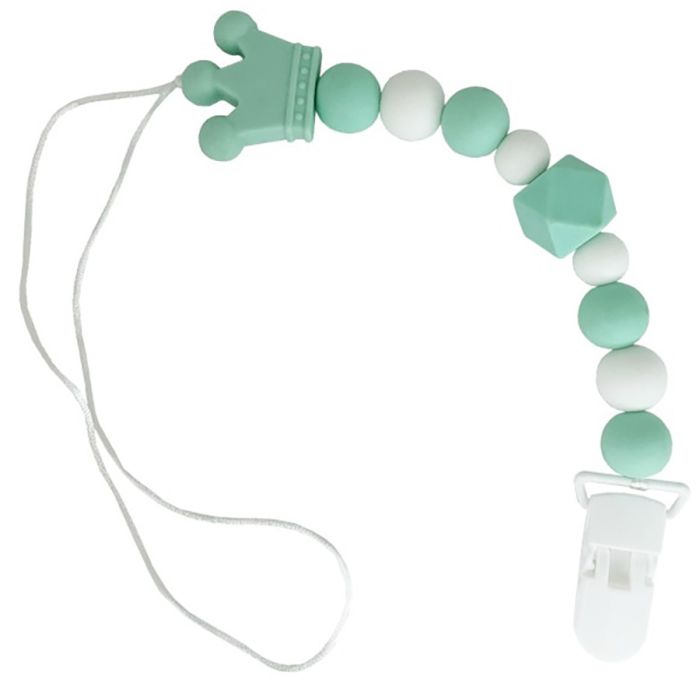 Ланцюжок для пустушки "Корона" MGZ-0511(Turquoise) силіконовий
