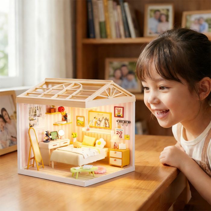 Конструктор-румбокс Спальня Mini House 8004-MH серії "Інтер'єр", зі світлом