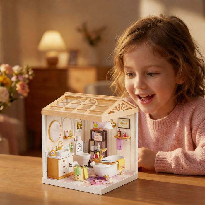 Конструктор-румбокс Ванна кімната Mini House 8009-MH серії "Інтер'єр", зі світлом