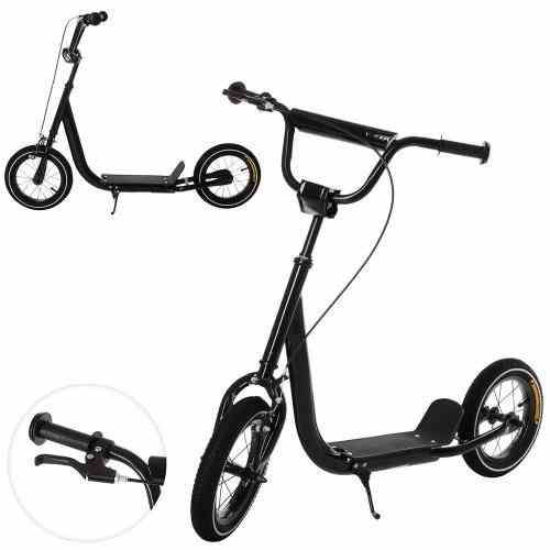 Самокат великі два колеса SR 2-046 з ручним гальмом  Чорний