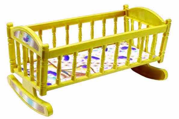 Ліжечко для ляльок Барбі S0013 ліжечко-качалка  S0013(Yellow)