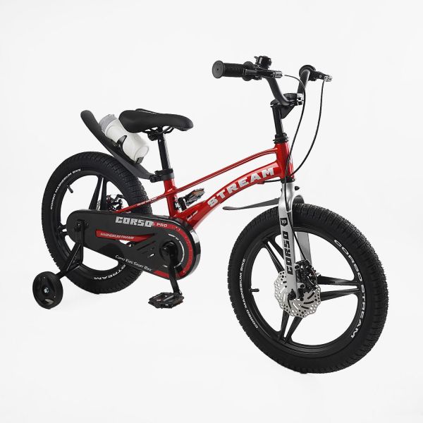 Дитячий Велосипед двоколісний Corso «Stream» 18 дюймів (SM-82769) магнієва рама, литі диски, дискові гальма