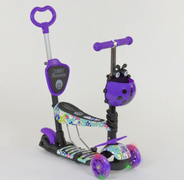 Триколісний самокат Best Scooter 5в1 (68995) з підсвічуванням коліс
