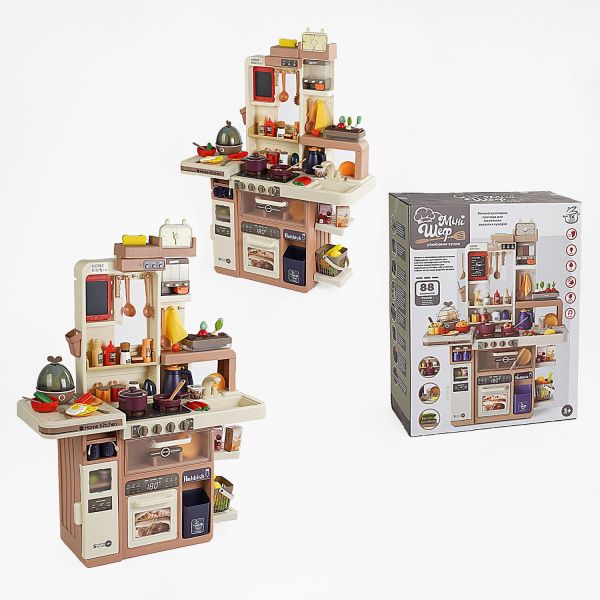Дитяча Кухня TK-20819 (4) "TK Group", висота 69см, 88 елементів, світло, звук, яйцеварка, парогенератор, помпова подача води, муляжі їжі, в коробці