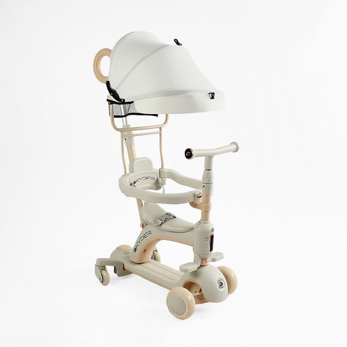 Дитячий триколісний Самокат 5в1 "Skyper" (LF-02865) колеса PU 125х35мм зі світлом, озвучування та підсвічування платформи, с ДОП. КОЛЕСАМИ, захисний бампер