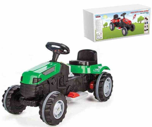 Трактор 05-116 (1) ЗЕЛЕНИЙ, "Pilsan", акумулятор 6V, сидіння, що регулюється, колеса з гумовими накладками, в коробці