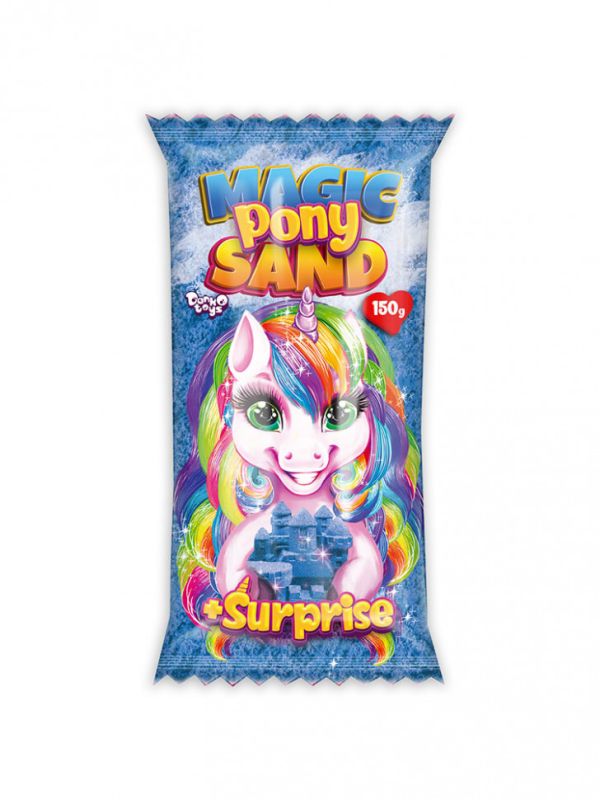 Набір для творчості "Кінетичний пісок "Magic Pony Sand" MPS-01-01, 150 г  Синій