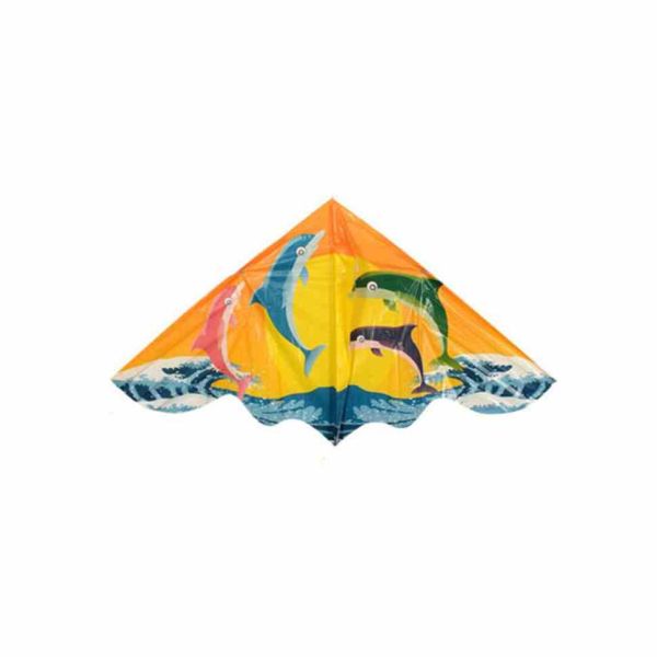 Повітряний змій M 3335 поліетилен 120 см  Дельфіни