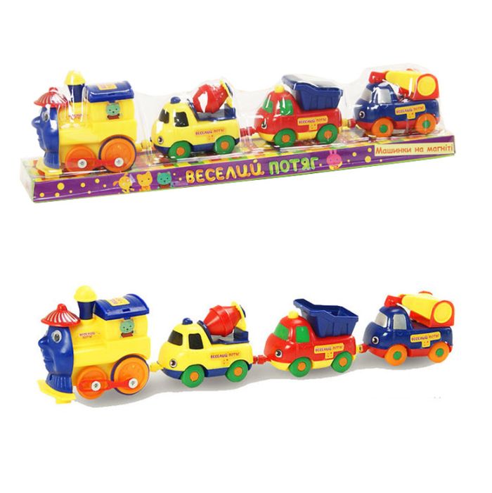 Іграшковий паровозик K1113 (18008E) 3 машинки